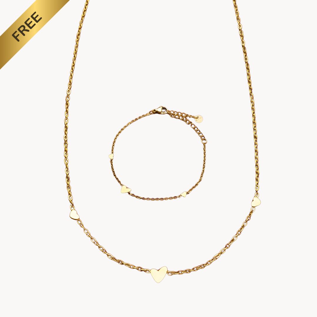 π Free Heart Set (Necklace + Bracelet)